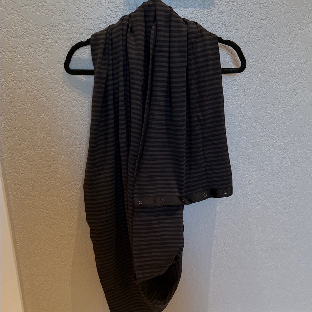 Striped Black and Gray Scarf
